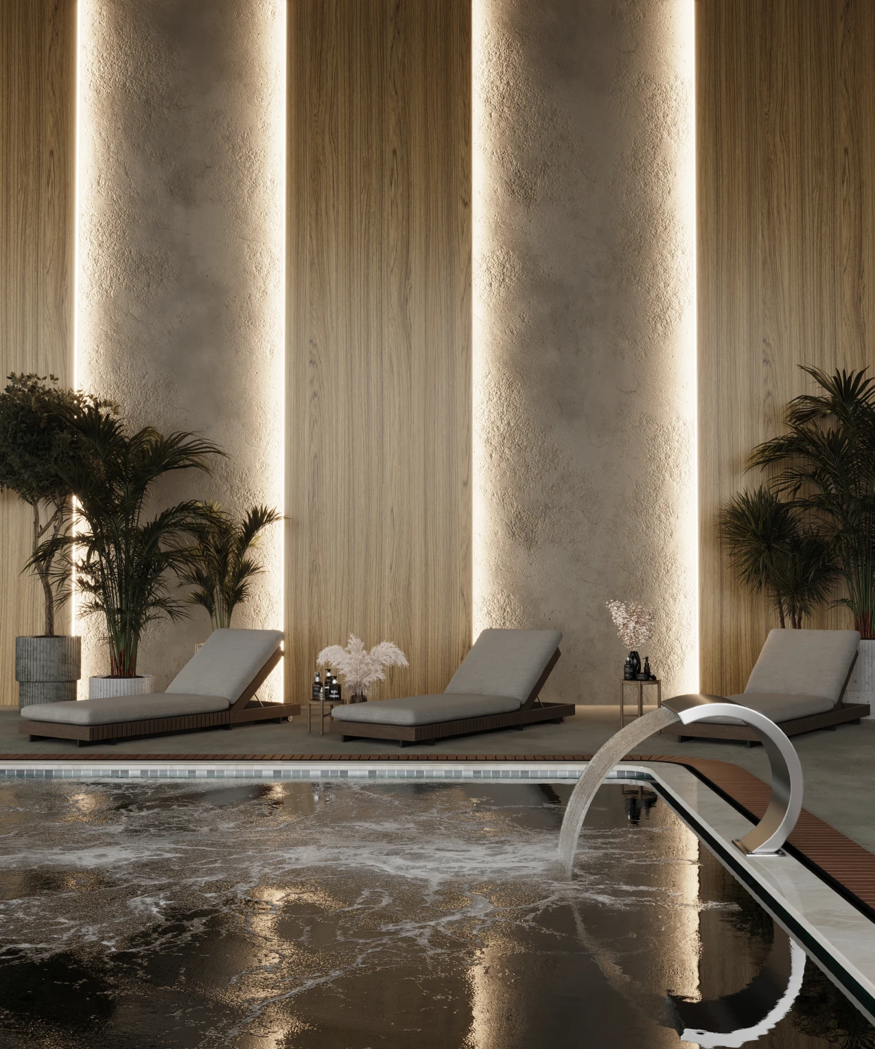 SPA-интерьер с отделкой панелями Mira Decor